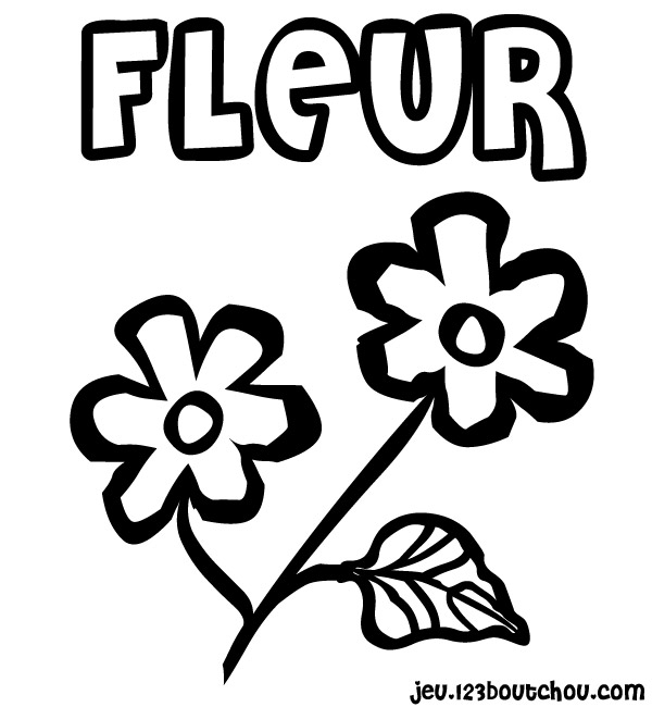 Coloriage noir et blanc fleur à imprimer